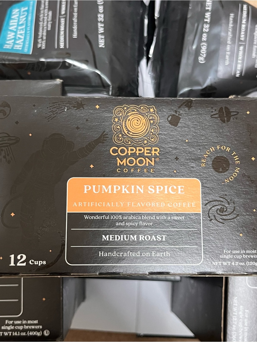 Copper Moon Pumpkin Spice Medium Roast Coffee K-Cups - Orange & Brown